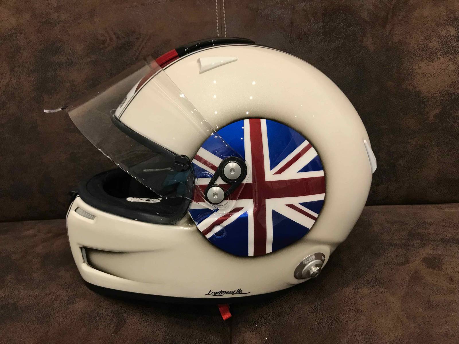 Peinture casque course PACA