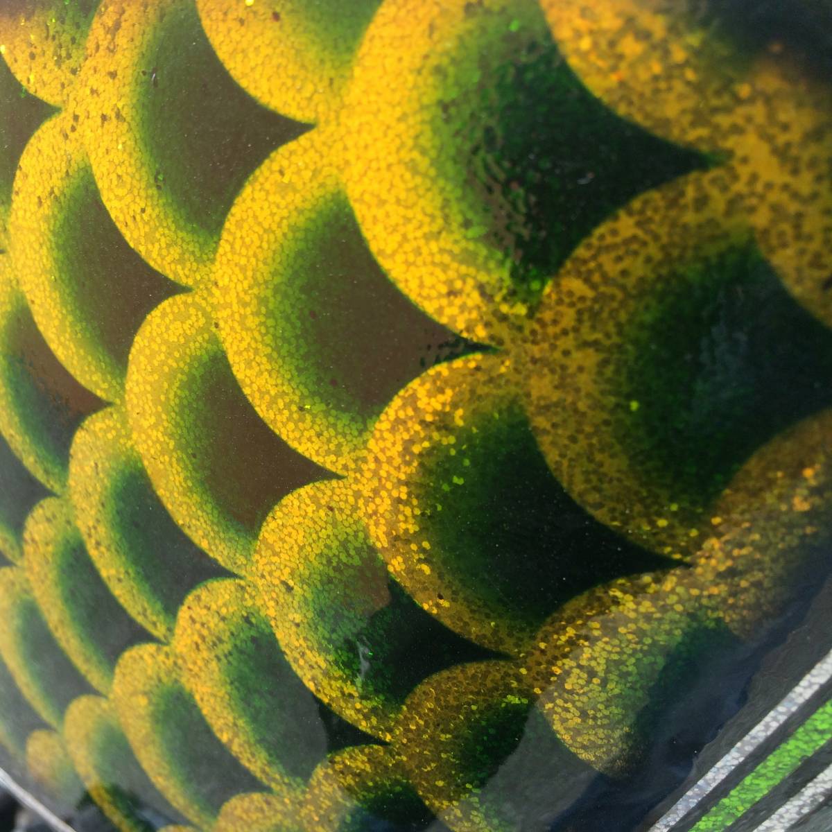 Ecailles metal flake et candy vert