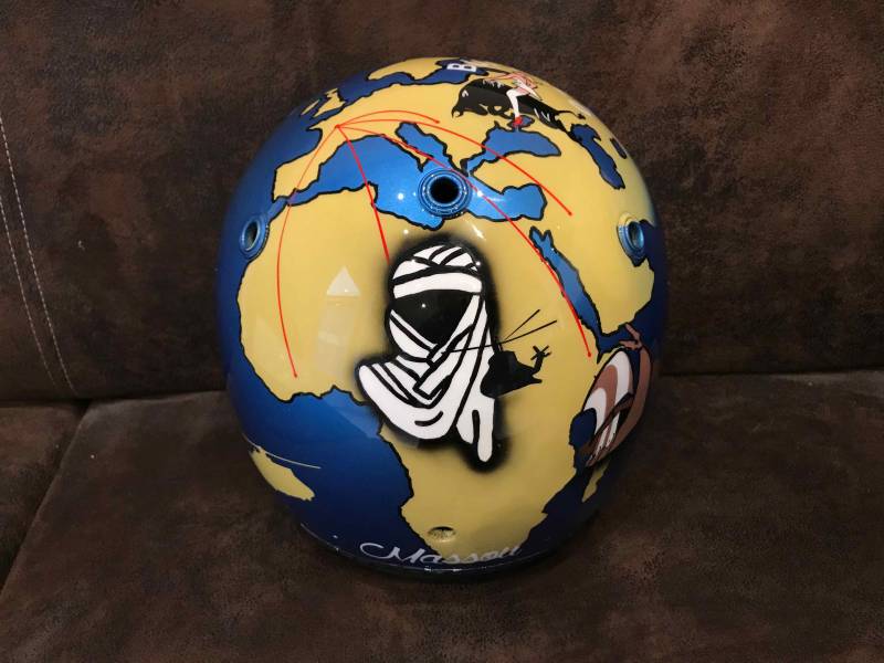 Peinture custom casque Vol